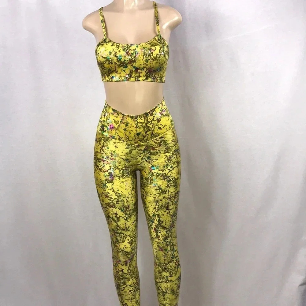 Zuliana Designer Activewear Two Piece Set Made In USA NWT